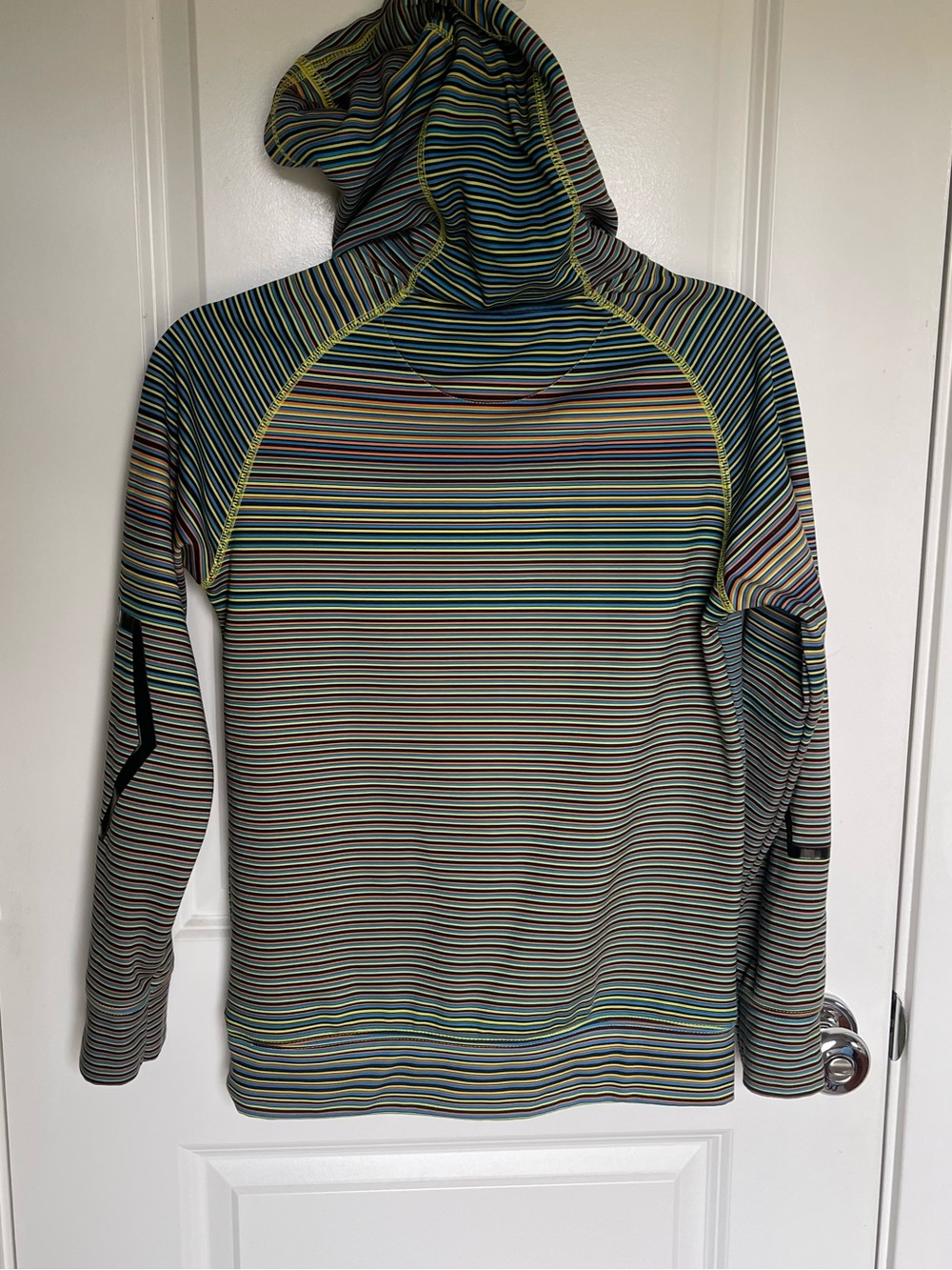 Spyder *rare* fitted Striped Performance Pullover Hoodie - Picture 10 of 11